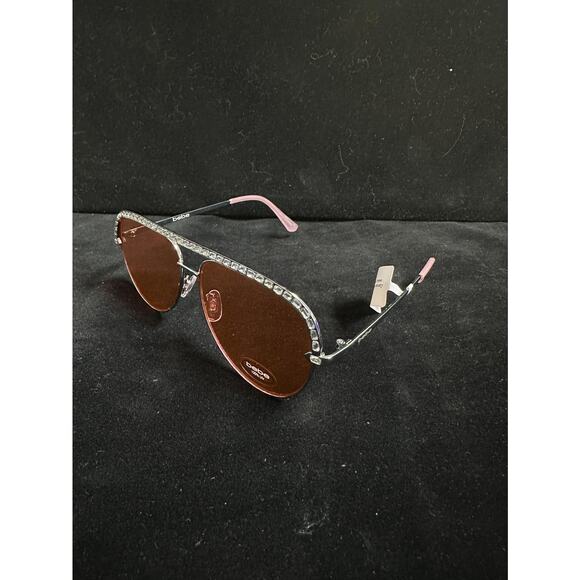 Bebe Oversized Aviator Sunglasses – Brown Lens / Pink Temple Tips main image 5